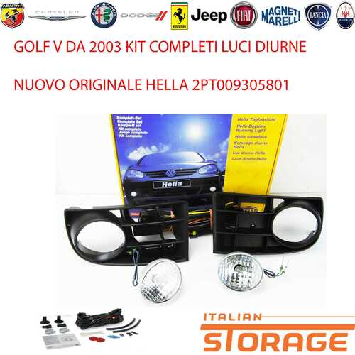 VW Golf V Mens 2003 Set Full Lights Daytime New Original Hella 2PT009305801