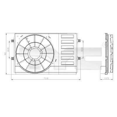 Holder, Radiator Fan TYC (837-0034-1)