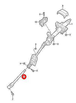 NEW GENUINE VW CRAFTER 06-16 LOWER STEERING COLUMN SHAFT JOINT LHD 2E1419315