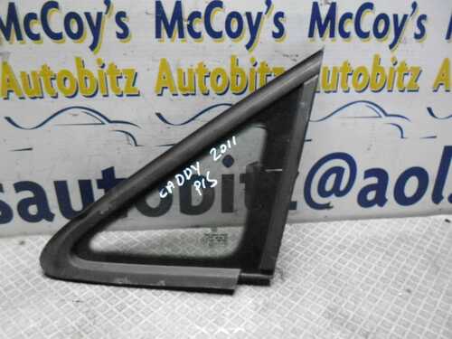 genuine original VW CADDY 2012 FRONT LEFT 1/4 WINDOW QUARTER GLASS + RUBBER SEAL