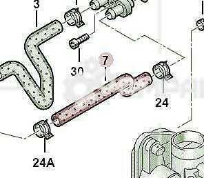 Polo tdi Coolant Hose 6Q0121073AH Brand New Genuine