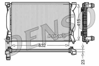 Radiator Engine DENSO DRM02035 Audi