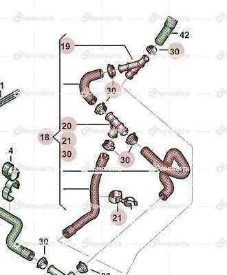 California XXL Coolant Hose 2N0122096K Brand New Genuine