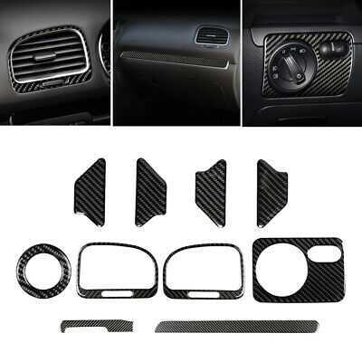 Carbon Fiber Sticker Gear Shift Panel Cover Trim for  VW Golf 6 GTI R