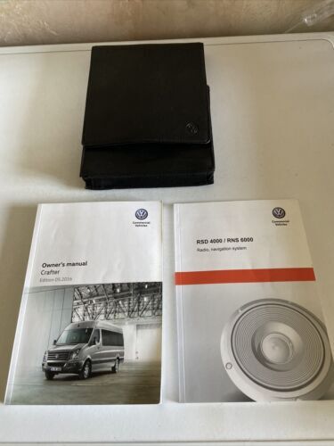 VW CRAFTER OWNERS MANUAL HANDBOOK and FOLDER WALLET BOOK PACK VAN Mk1 2011-2017