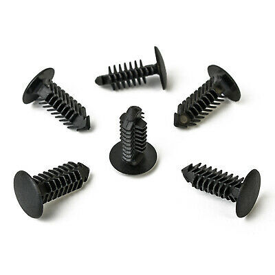 15x Universal Plastic Fir Tree Clip IN Black 14 MM X 22,6 MM