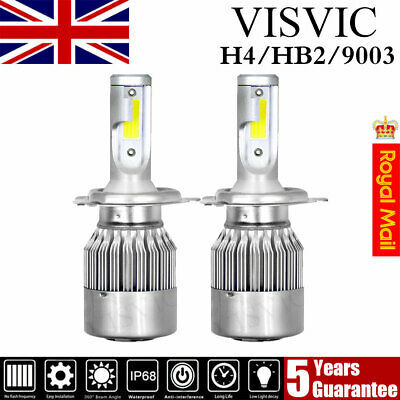 2X H4/HB2/9003 LED Car Headlight Bulb 55W 8000K Ice Blue Super Bright For VW T6