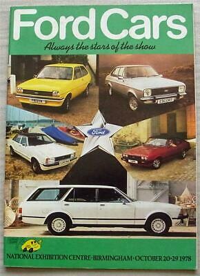 FORD CAR RANGE Sales Brochure Sep/Oct 1978 #FA221/41 FIESTA Capri RS 2000 CUSTOM