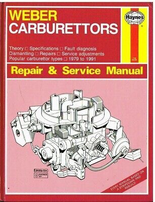 WEBER ADF DA DIR DM DR DSTA IBSH IC TL SERIE '79-91 CARBURETTOR REPAIR BOOK *VGC