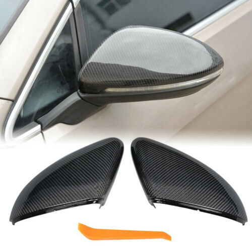 For Volkswagen VW Golf 7 MK7 7.5 GTI R 14-19 Carbon Fiber Wing Mirror Cover Caps