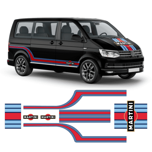 Curved Martini Stripes Set for Volkswagen T5 / T6